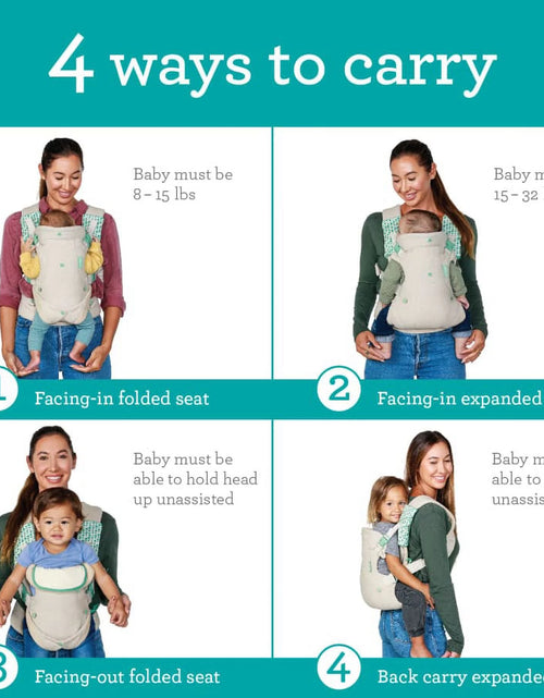 Load image into Gallery viewer, Flip 4-In-1 Convertible Baby Carrier, 4-Position, Unisex, 8-32Lbs, Rainbow
