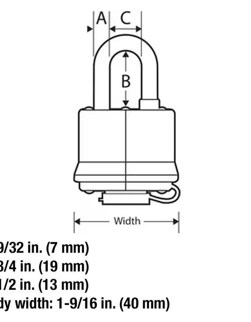 Load image into Gallery viewer, Outdoor Padlock with Key, 1-3/4 In. Wide
