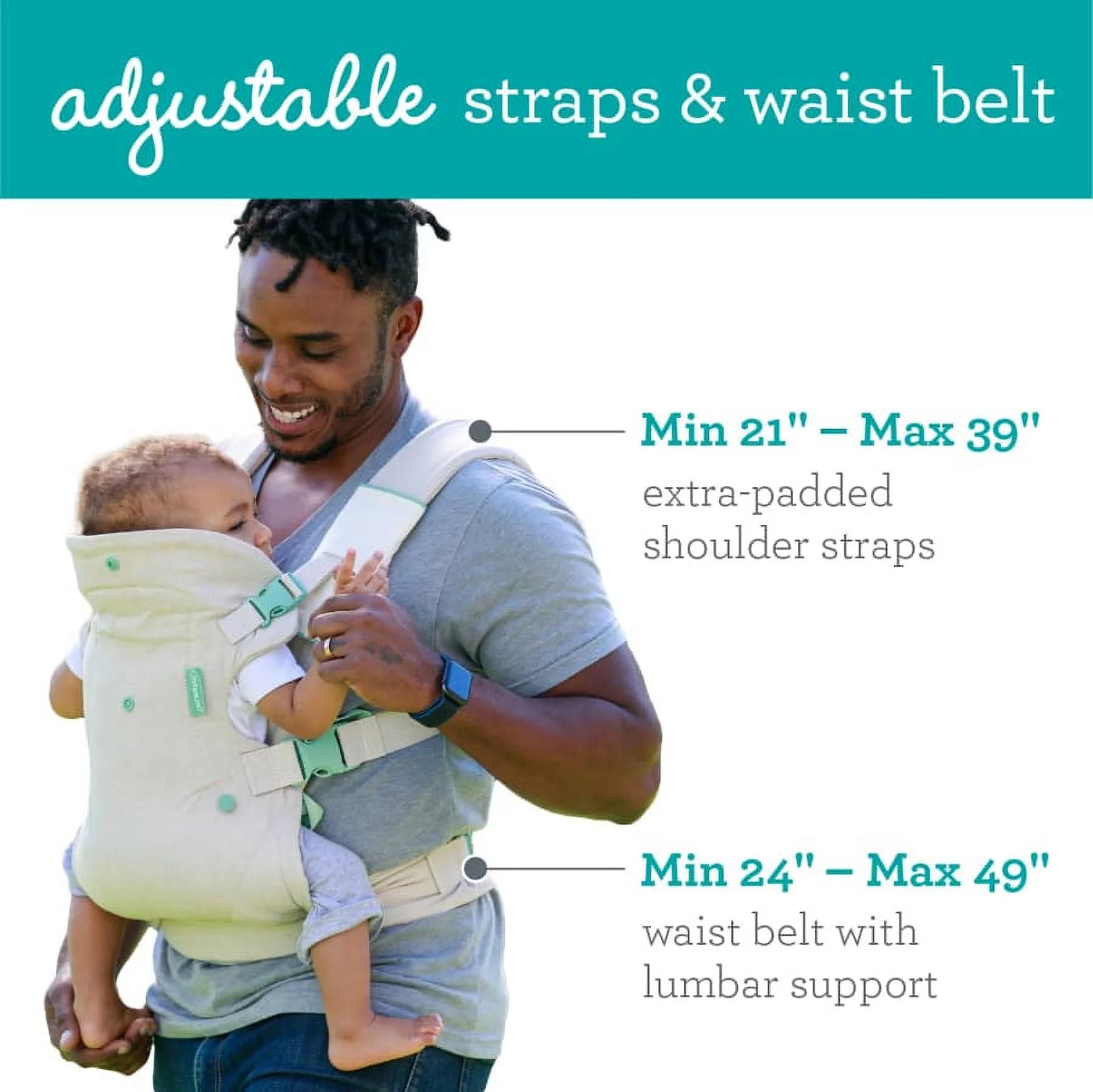 Flip 4-In-1 Convertible Baby Carrier, 4-Position, Unisex, 8-32Lbs, Rainbow