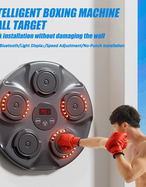 Load image into Gallery viewer, Music Boxing Machine, Smart Bluetooth Boxing Machine Wall Mounted, Boxing Training Punching Equipment, Home Workout Boxing Target Machine
