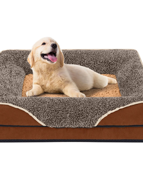 Load image into Gallery viewer, Dog Beds for Small Dogs Orthopedic Dog Bed Sofa Large Medium Small, Supportive Egg Crate Foam Pet Couch Bed with Removable Washable Cover Non Skid Bottom, S, Green
