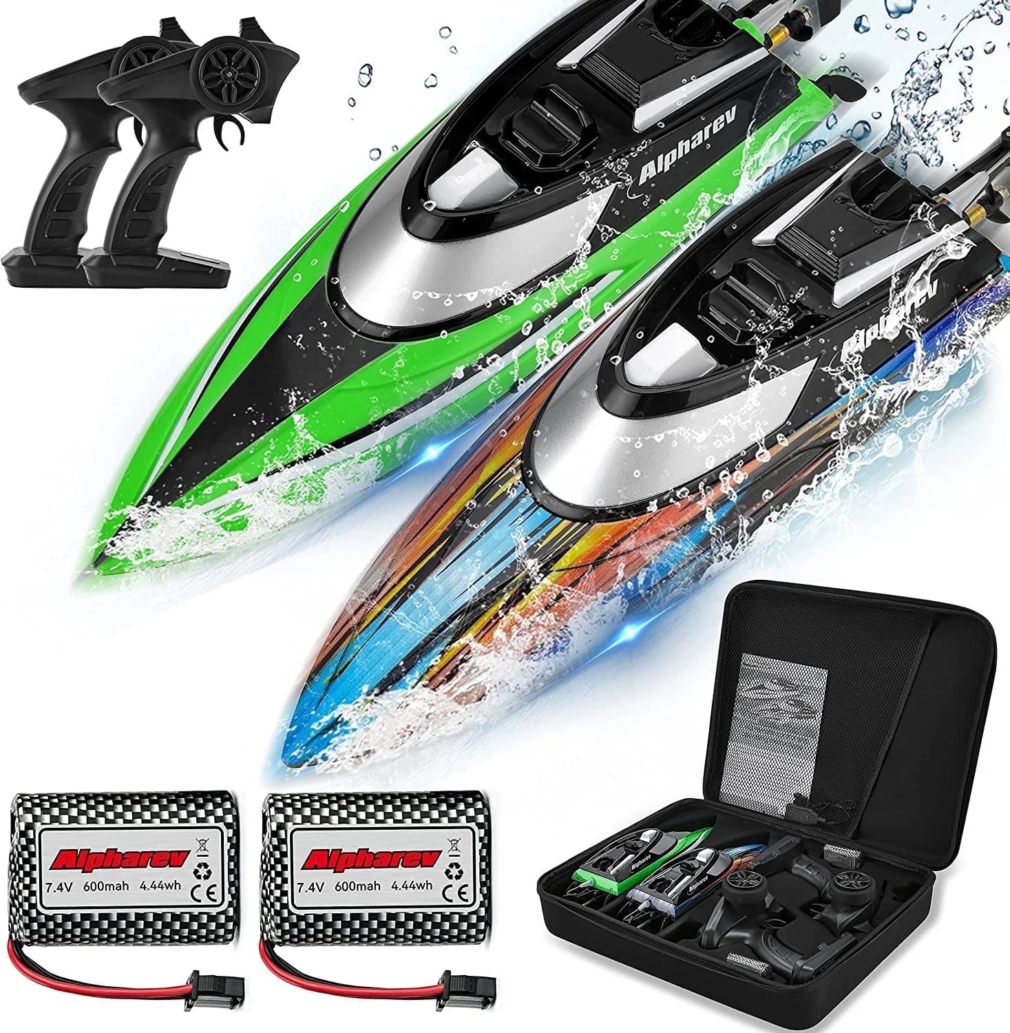 RC Boat, 15Km/H Remote Control Boats, Summer Pool Toys Water RC Boat for Boys Childs Age 3-7 8-12