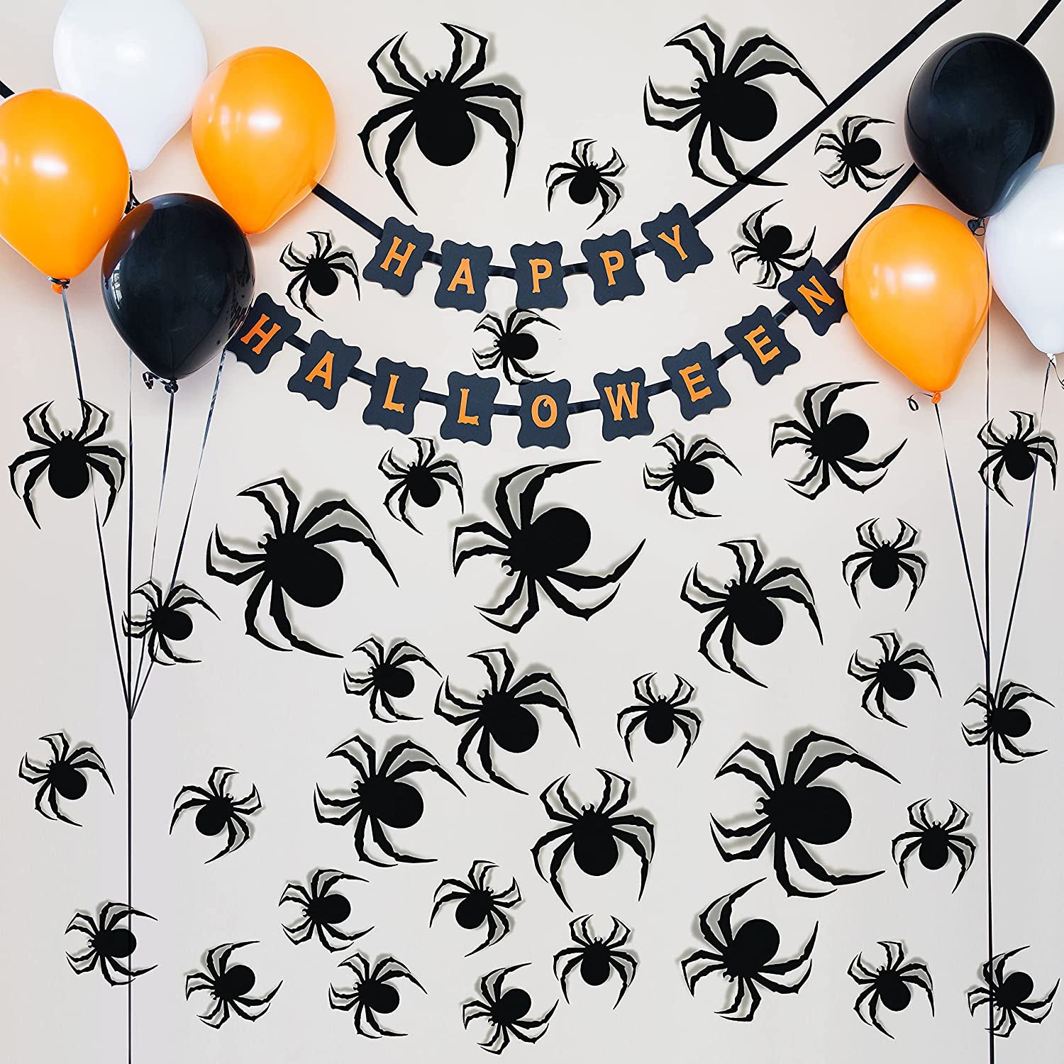 Halloween Wall Decorations DIY Halloween Party Supplies 3D Plastic Spider Decoration Stickers Halloween Decor Home Wall Window Halloween Decorations Indoor Outdoor Scary Spider for Halloween 60 PCS