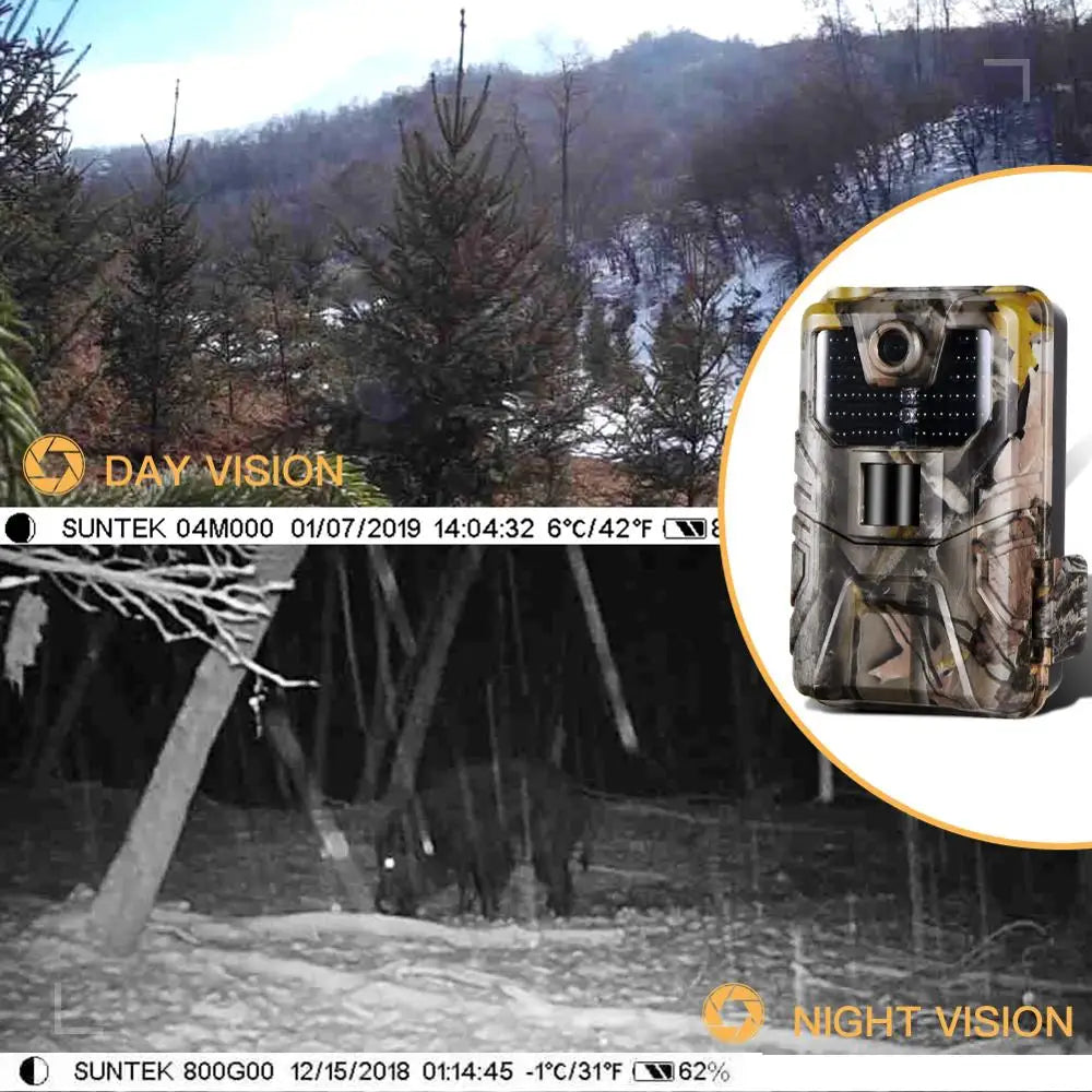 36MP 2.7K Trail Camera 940Nm Low Glow Infrared Night Vision Photo Trap Hunting Cameras Wireless Cam HC900A Wildlife Surveillance