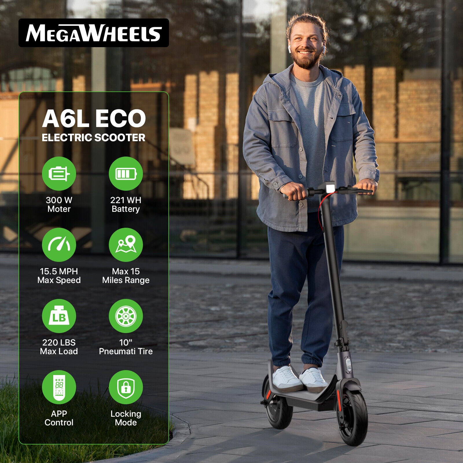 Fast Speed Electric Scooter 10.2AH 25Km Long Range 300W Motor Adult Escooter APP