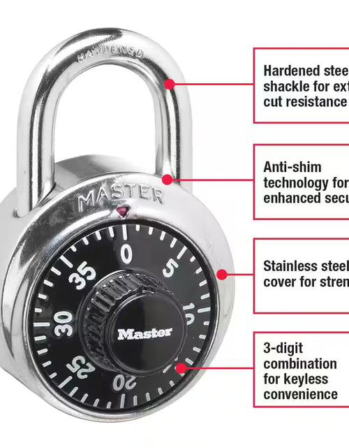 Load image into Gallery viewer, 1-7/8 In. (48Mm) Wide Combination Padlock
