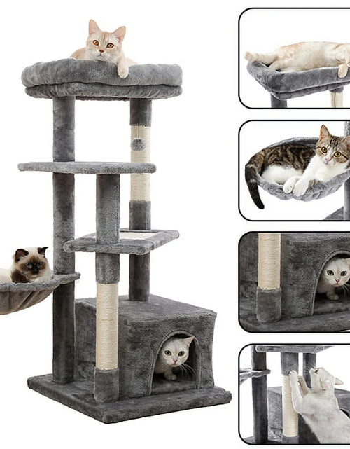 Load image into Gallery viewer, Cat Tree for Indoor Cats, 45 Inches Multi-Level Cat Tower with Sisal Covered Scratching Posts, Spacious Condo, Cozy Hammock and Plush Top Perch
