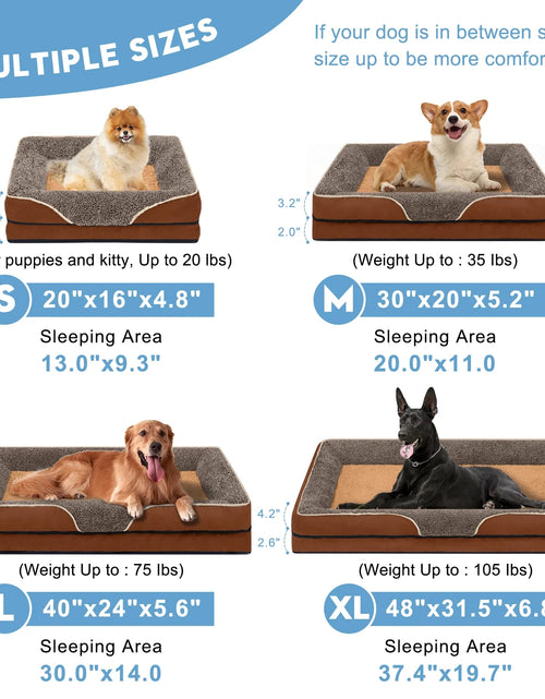 Load image into Gallery viewer, Dog Beds for Small Dogs Orthopedic Dog Bed Sofa Large Medium Small, Supportive Egg Crate Foam Pet Couch Bed with Removable Washable Cover Non Skid Bottom, S, Green
