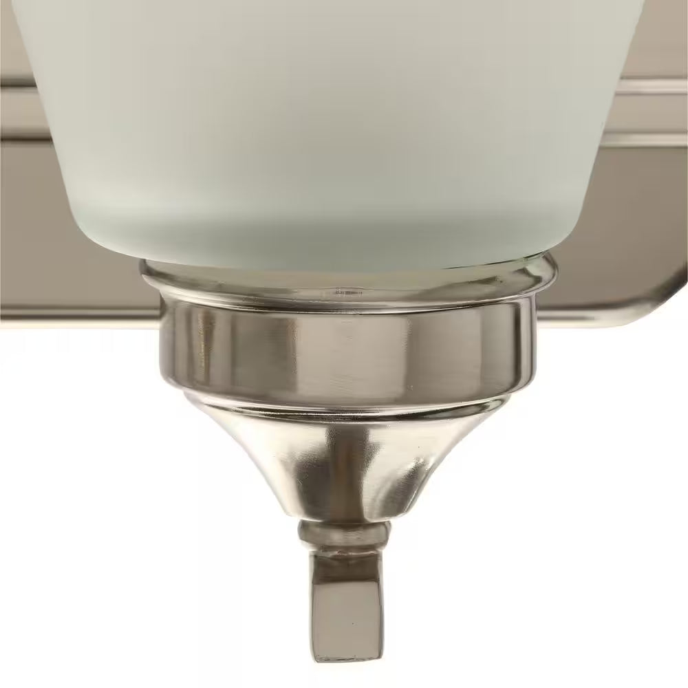 Tavish 30 In. 4-Light Brushed Nickel Classic Vanity with Frosted Glass Shade