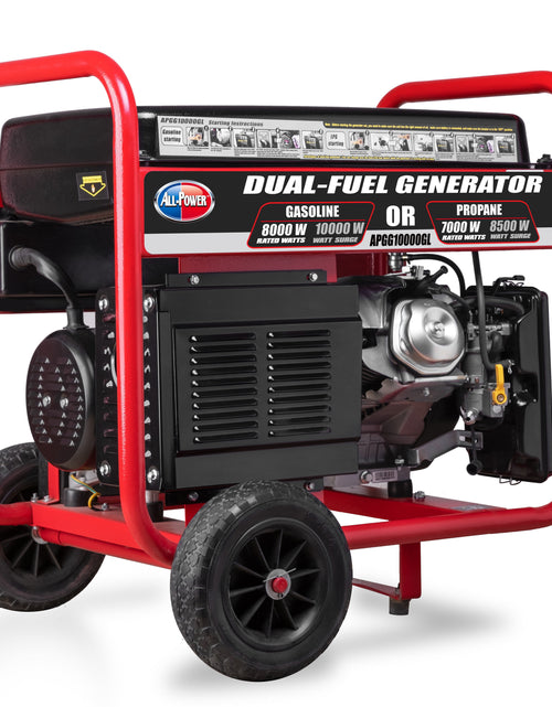 Load image into Gallery viewer, All Power 10000 Watt Dual Fuel Generator APGG10000GL, 10000W Gas/Propane Portable Generator with Electric Start, EPA Certified
