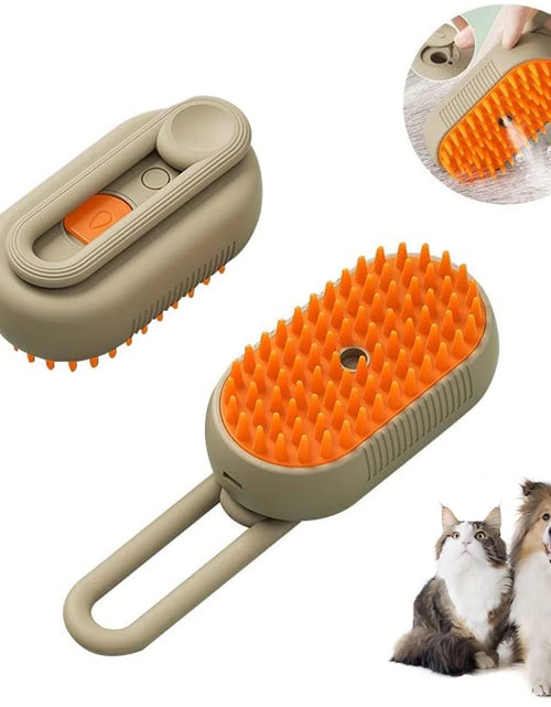 Load image into Gallery viewer, Cat Steam Brush, 3 in 1 Self Cleaning Cat Steamy Pet Brush Steamer Brush for Massage for Removing Tangled and Loosse Hair (White)
