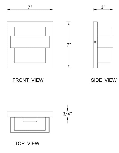 Load image into Gallery viewer, Atanasie Aluminum LED Flush Mounted Sconce
