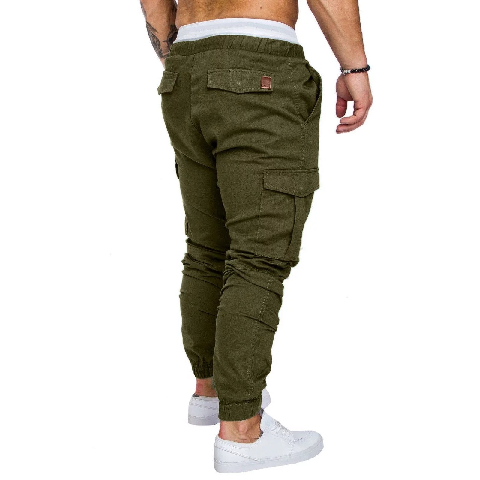 Mens Fashion Joggers Sports Pants Casual Cotton Cargo Pants Gym Sweatpants Trousers Mens Long Pants with Pocket on Clearance