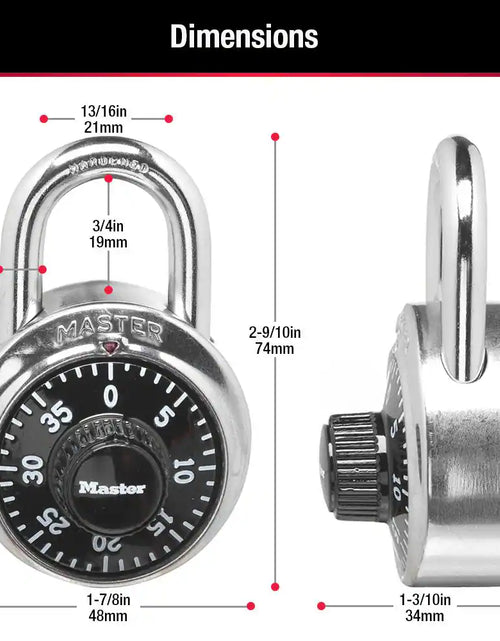 Load image into Gallery viewer, 1-7/8 In. (48Mm) Wide Combination Padlock
