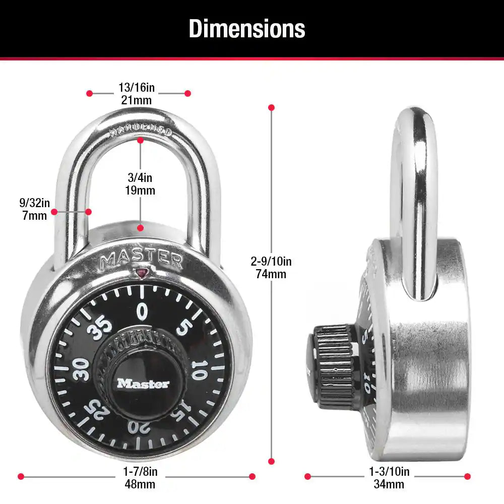 1-7/8 In. (48Mm) Wide Combination Padlock